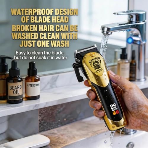 Cordless Men’s Hair Clippers & Beard Trimmer Kit - Rechargeable Electric Razor with 3 Length Combs