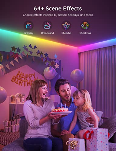 Govee 131.2ft RGBIC LED Strip Lights for Bedroom App Control - Color Changing