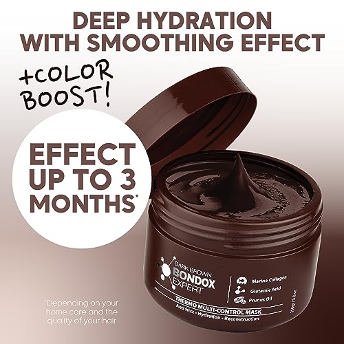 Dark Brown Color Depositing Hair Mask with Almond Oil & Seaweed Collagen – Repair & Hydrate