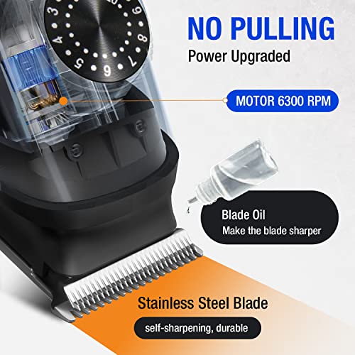 Waterproof Beard Trimmer for Men - Adjustable Cordless Grooming Device with LED Display