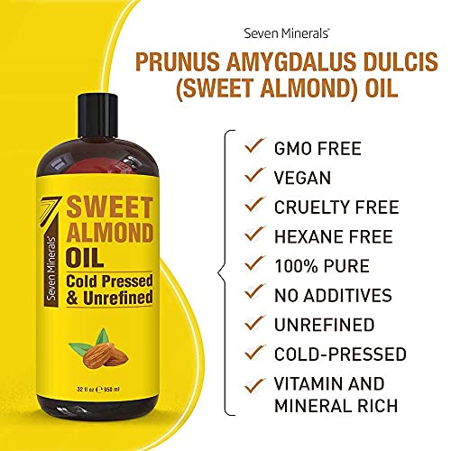 Pure Sweet Almond & Apricot Kernel Oil - Natural Carrier & Hair Oil