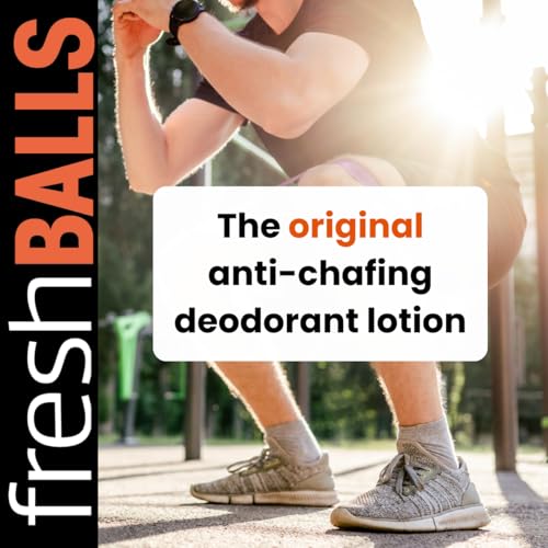 Fresh Body Fresh Balls Deodorant Cream to Powder – Men's Anti-Chafing & Hygiene, 3.4 fl oz (Pack of 6)