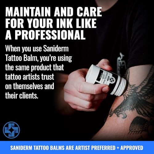 Saniderm Original Fragrance-Free Tattoo Aftercare Balm 2.2 oz - Made in USA, Eco-Friendly & Artist-Approved