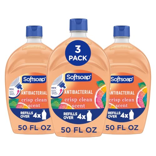 Softsoap Antibacterial Liquid Hand Soap Refill, Crisp Clean Scent, 50 fl oz