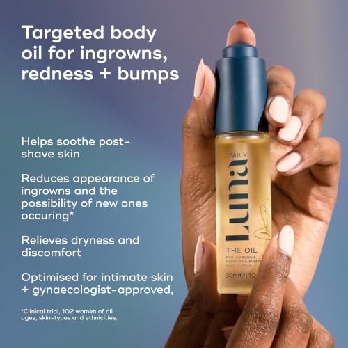 Luna Daily Ingrown Hair Oil 1 Fl Oz - Razor Bump & Redness Relief, Pack of 1