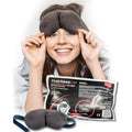 Microwavable Heated Eye Mask for Dry Eyes - Warm Eye Compress with Soft Fleece, Cleaned Wheat & Elasticated Strap - Relaxing Hot Eye Compress for Headaches, Sinus, Sore Cheeks, Tension