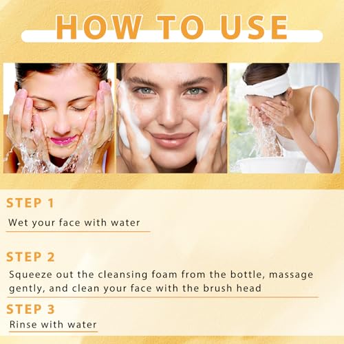 Turmeric Wash and Care Two Piece Set, Tuemeric Facial Cleanser & Turmeric Soap Combo, Turmeric Cleansing Mousse,For All Skin Types £¨1PCS Turmeric Wash+1PCS Turmeric Soap£©
