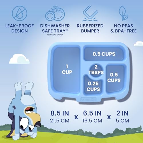 Kids Lunch Set with Bluey Play Day - Leak-Proof Bento Box & Water Bottle