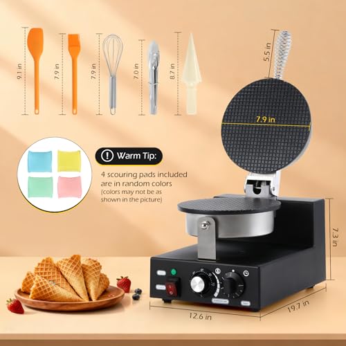 Commercial Ice Cream Waffle Cone Maker - High-Performance Electric Machine
