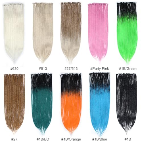 Kraler Thick Dreadlock Extensions - 40 Strands, Brown to Blonde, 24 Inch