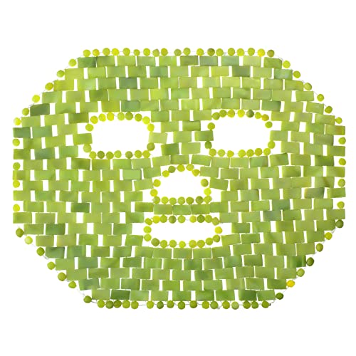 Patelai Jade Facial Mask, Jade Sleep Natural Stone Green Facial Cooling Mask, Beauty Skincare Massage Tools for Alleviate Puffiness Face Massage Puffy Eyes Dark Circles