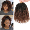 COOKOO 10 Inch Ombre Brown Yanky Twist Crochet Hair 1B/30# Pack of 8