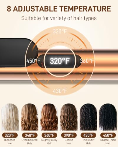 MESCOMB 1.5 Inch Long Barrel Curling Iron for Loose Waves and Volume