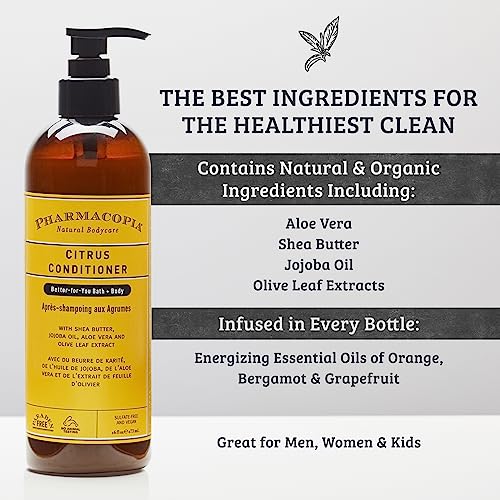 Citrus Moisturizing Hair Conditioner - Natural & Hydrating - 16 oz - Pharmacopia