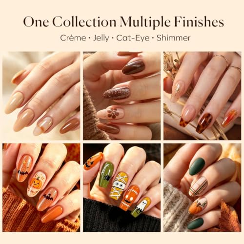 Autumn Gel Nail Polish Set A1-Fall Harvest - 24 Colors 15ml HEMA-Free, Salon-Quality Manicure Kit