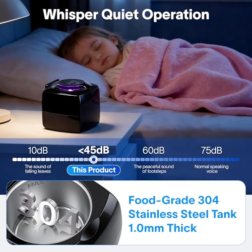 Ovatt Ultrasonic Retainer Cleaner 45kHz with UV Light, 340ML Large Capacity Dental Pod for Aligners and Dentures