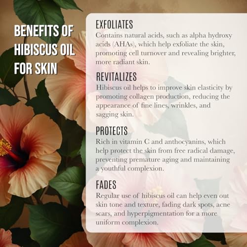 Renewalize Virgin Organic Hibiscus Seed Oil - Unrefined Cold Pressed 4oz for Skin & Hair