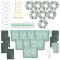 Cunno 48 Pcs 8 Sets Bridesmaid Proposal Gifts Bulk Wedding Will You Be My Maid of Honor Matron of Honor Bridal Shower Makeup Bags Scrunchies Bracelets Cards for Wedding Bridesmaids(Green)