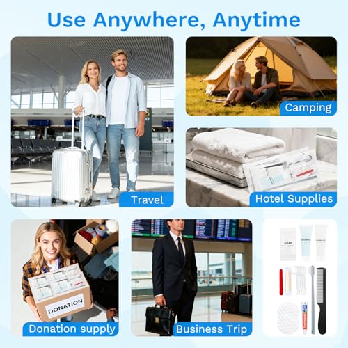 Bulk Travel Hygiene Kits 50 Sets Individually Packaged Personal Care Travel Set