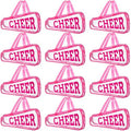 12 Pcs Clear Cheer Bag Gift Cheer Gifts Bulk for Team 11 x 5.3" PVC Cheerleading Gift Waterproof Portable Cheerleader Tote Cheerleading Travel Duffel Packet for Sport Party(Pink)