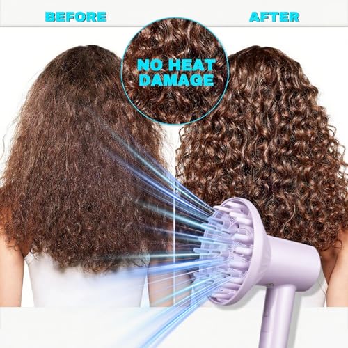 360° Rotating Diffuser Attachment for Laifen SE Lite Hair Dryer - Purple, Diffuser Nozzle