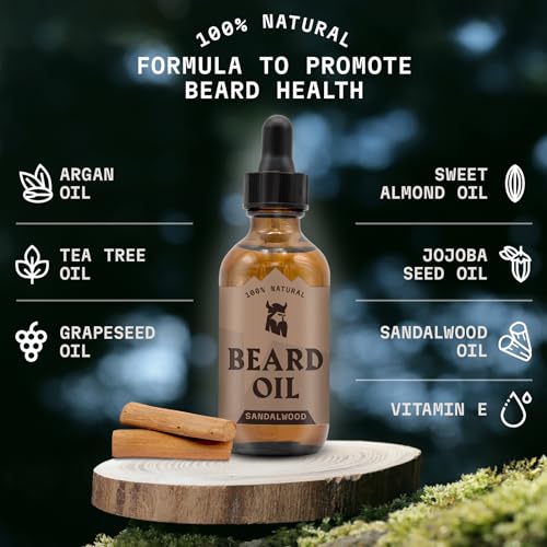 Striking Viking Beard Oil Sandalwood (2oz) & Beard Wash Sandalwood (17oz)