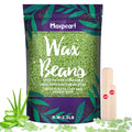 Green Aloe Wax Beads for Sensitive Skin 2.5LB Hard Wax Beans Refill Pack