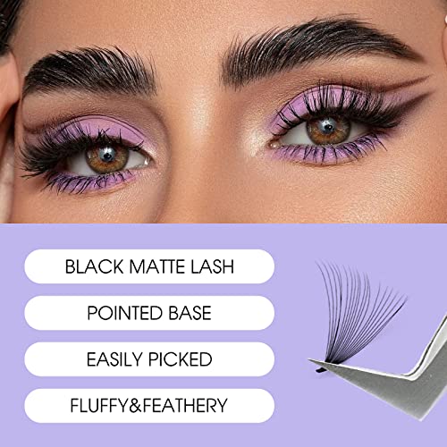 WENDY Premade Fans Eyelash Extensions 1200PCS Eyelash Extension 20D Volume Lash Extensions Loose Promade Fans 0.07D Curl Mixed 9-20mm Pointed Base Pre Made Lashes(1200PCS-20D-0.07-D, 9-20mm mixed)