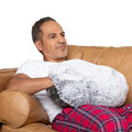 Gray Weighted Hug Pillow with Hand Pocket - 17 Inch, 10 lb Sensory Relaxation Cushion