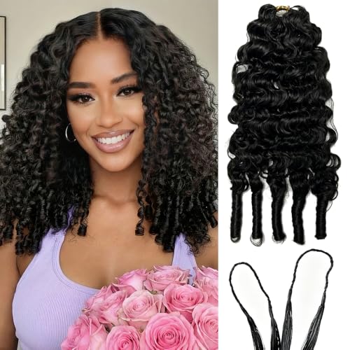 Ssawhair 22 Inch Water Curl Crochet Human Hair Extensions 60g Pre-Separated
