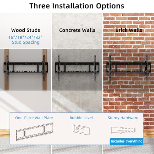 Heavy Duty Tilting Wall Mount for 55-130 Inch TVs - VESA 900x600, 220 lbs