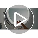 VFD 8-Inch Black Wall Mounted Lighted Magnifying Makeup Mirror with 30X/1X Dual Sides