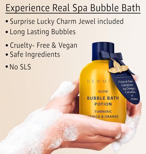 Turmeric Orange Arnica Bubble Bath Foam - Moisturizing Stress Relief Spa Gift for Women