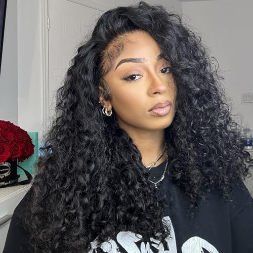 Myecool 18 Inch Human Hair Kinky Curly Half Wig 200% Density Glueless 3-in-1 Wear & Go Style - Variation 2