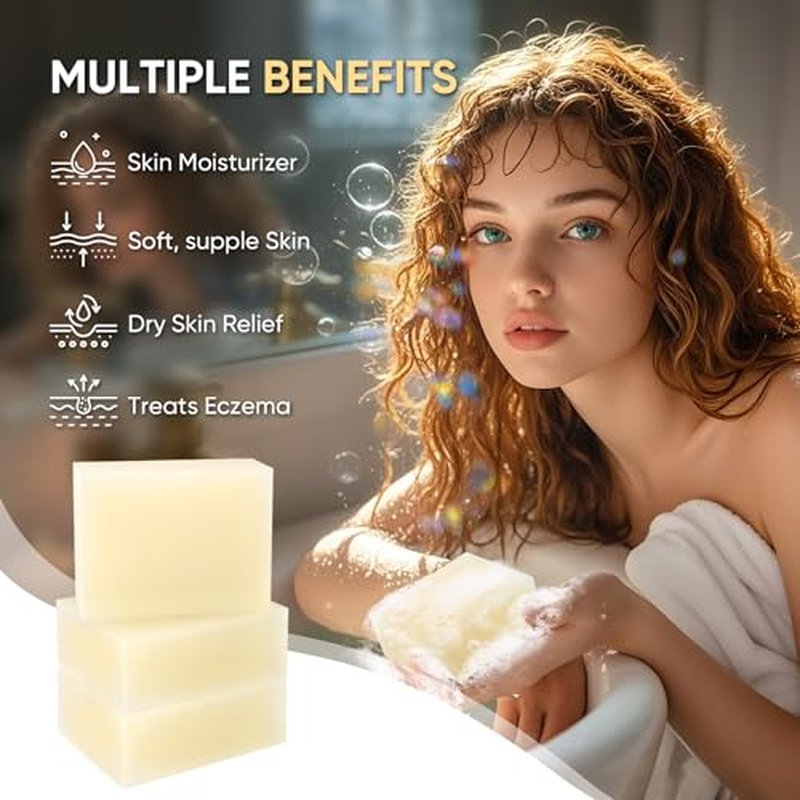 femani Beef Tallow Soap Bar - All Natural and Organic Grass Fed Tallow Soap Unscented - Moisturizes, Soothes, Hydrates Face & Body Wash Great for Itchy, Dry, Sensitive Skin, 12 oz (3 packs)