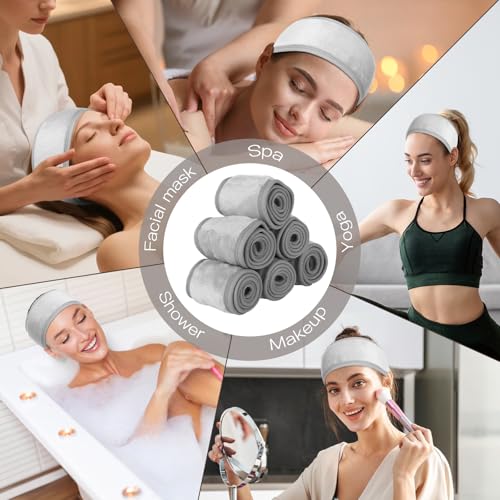 18PCS U-Shaped Microfiber Facial Towels for Estheticians & Spa, Grey