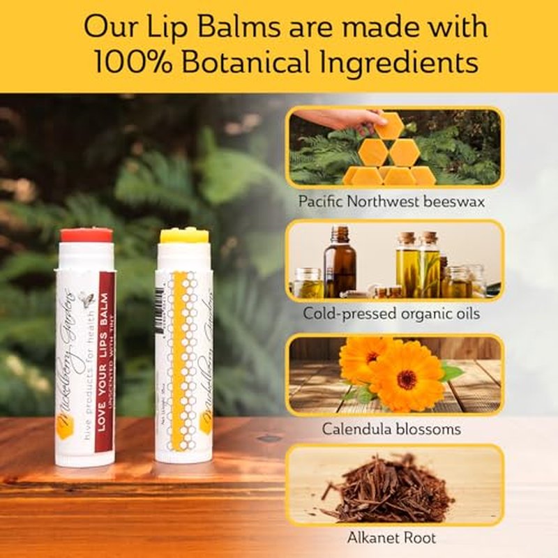 Mickelberry Gardens Love Your Lips All-Natural Organic Beeswax Lip Balm ? Hydrating, Healing, and Moisturizing Chapstick for Men, Women, and Kids (2 Pack, Tinted)