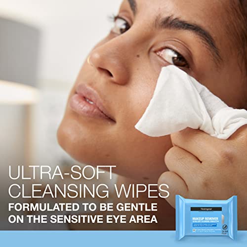 Neutrogena Makeup Remover Wipes, 25 ct, Pack of 2 | 100% Plant-Based Cloth | Gentle | Soap & Alcohol-Free | Removes Waterproof Mascara