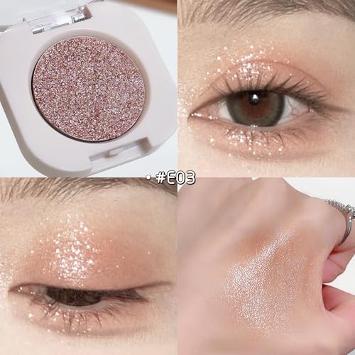 BestLand Single Pressed Eyeshadow ? Long-Lasting Matte & Shimmer Finish, Ultra-Pigmented Silky Texture, Blendable Cream Powder Formula for Effortless Day & Night Eye Looks (4PCS Set A)