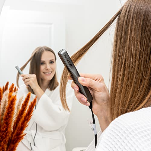 Mini Travel Flat Iron Hair Straightener - Titanium, Compact & Fast Heating