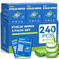 240PCS Eyelid Cleansing Wipes with Tea Tree Oil - Pack of 1, Gentle Facial & Eye Makeup Remover for Sensitive Skin