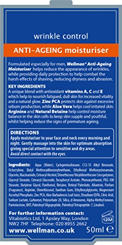 Anti-Ageing Moisturiser for Skin Care 50ml | Wellman by Vitabiotics