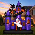9 FT Inflatable Haunted Castle with Dragon Ghost LED Yard Decor