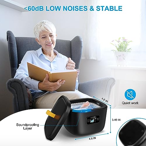 Ultrasonic Retainer Cleaner Machine 43kHz with 255ML Tank for Dentures Jewelry
