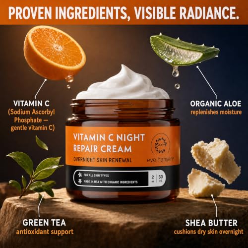 Vitamin C Night Face & Neck Cream for Mature Skin - Brightening Moisturizer