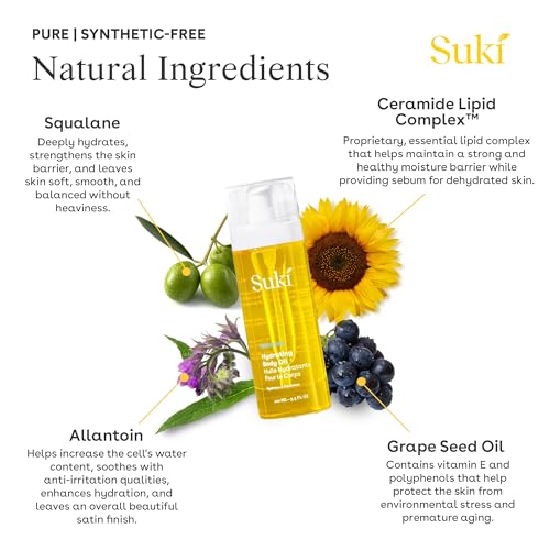 Hydrating Body Oil - Natural Vegan Nut-Free Moisturizer, 4 Ounces