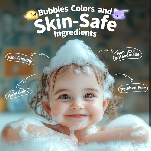 24 Pack Kids Bath Bombs with Glow-in-The-Dark Toys - Child Safe, Fun & Surprising