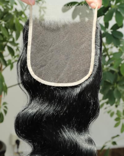 5x5 Skinlike HD Lace Closure Body Wave 14 Inch - Jet Black, Pre-Plucked, Invisible Can Melt Into Skin