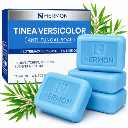 Hermon Tinea Versicolor Soap 8oz Pack of 2 – Antifungal Cleansing Bars for Skin Health