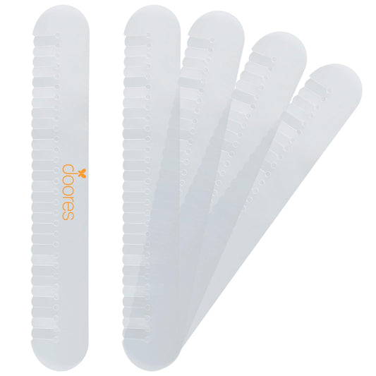DOORES 10 Pcs Heat Shield Guards for Hair Extensions, Multi Hole Spacers Templates for Hair Extension Bonding, Fusion Keratin Glue Heat Protector Shield Clear PVC